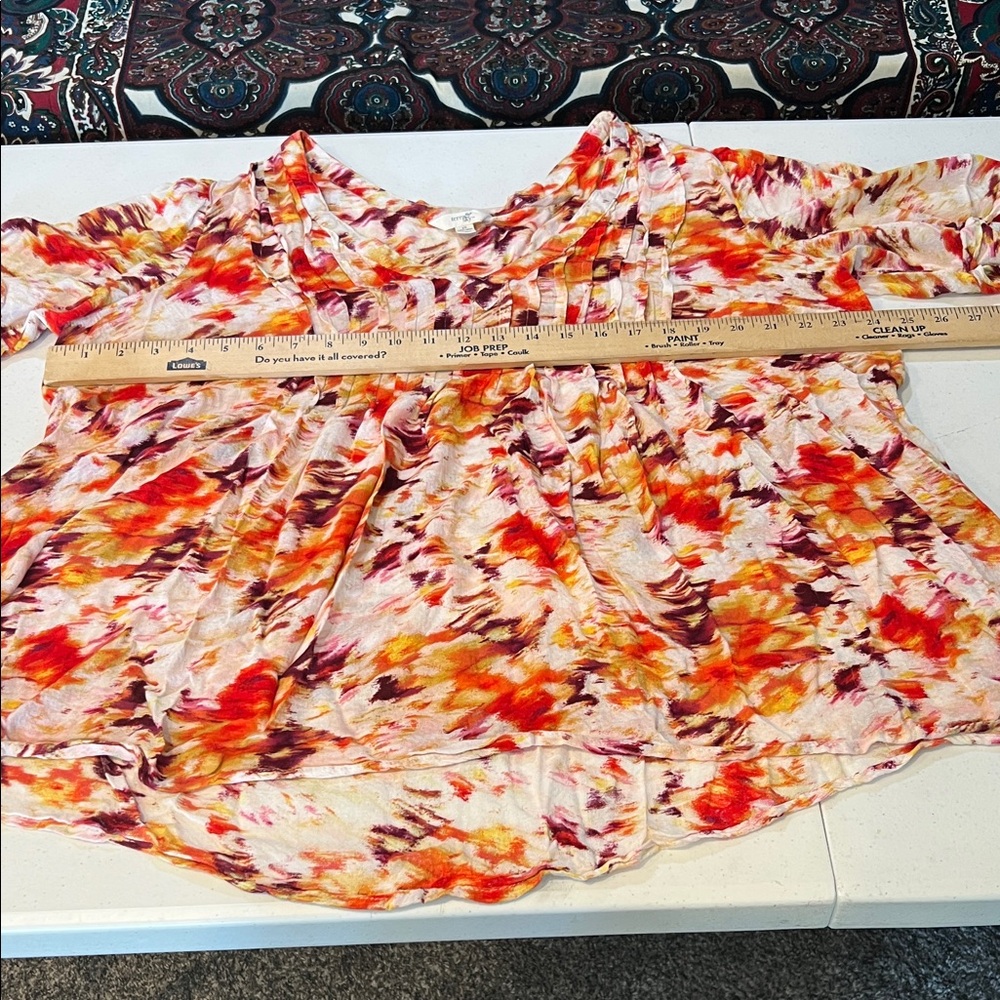 #157. 🪷 colorful blouse. Terra & Sky. 1x - Picture 2 of 7